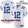 White Embroidered Jim Sorgi Indianapolis Colts #12 Stitched Jersey
