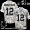 Camo Embroidered Mike Vanderjagt Indianapolis Colts #12 Stitched Jersey