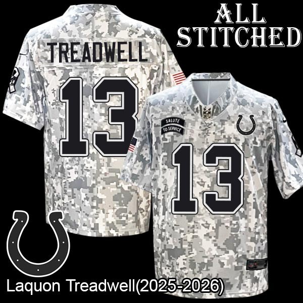 Camo Embroidered Laquon Treadwell Indianapolis Colts #13 Stitched Jersey