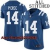 Blue Home Embroidered Alec Pierce Indianapolis Colts #14 Stitched Jersey