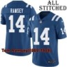 Blue Home Embroidered Tom Ramsey Indianapolis Colts #14 Stitched Jersey