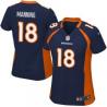 MANNING Denver #18 Womens Football Jersey - Peyton Manning Womens Football Jersey (Blue)_Free Shipping