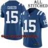 Blue Home Embroidered Gary Cuozzo Indianapolis Colts #15 Stitched Jersey
