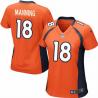MANNING Denver #18 Womens Football Jersey - Peyton Manning Womens Football Jersey (Orange)_Free Shipping