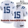 White Embroidered Dontrelle Inman Indianapolis Colts #15 Stitched Jersey