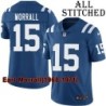 Blue Home Embroidered Earl Morrall Indianapolis Colts #15 Stitched Jersey