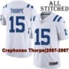 White Embroidered Craphonso Thorpe Indianapolis Colts #15 Stitched Jersey