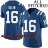 Blue Home Embroidered Ashton Dulin Indianapolis Colts #16 Stitched Jersey