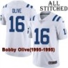 White Embroidered Bobby Olive Indianapolis Colts #16 Stitched Jersey