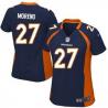 MORENO Denver #27 Womens Football Jersey - Knowshon Moreno Womens Football Jersey (Blue)_Free Shipping