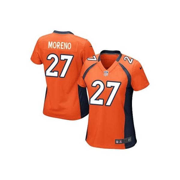 MORENO Denver #27 Womens Football Jersey - Knowshon Moreno Womens Football Jersey (Orange)_Free Shipping