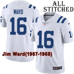 White Embroidered Jim Ward Indianapolis Colts #16 Stitched Jersey