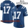 Blue Home Embroidered Ray Brown Indianapolis Colts #17 Stitched Jersey