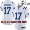 White Embroidered Chris Gardocki Indianapolis Colts #17 Stitched Jersey