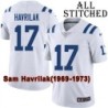 White Embroidered Sam Havrilak Indianapolis Colts #17 Stitched Jersey
