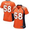 MILLER Denver #58 Womens Football Jersey - Von Miller Womens Football Jersey (Orange)_Free Shipping