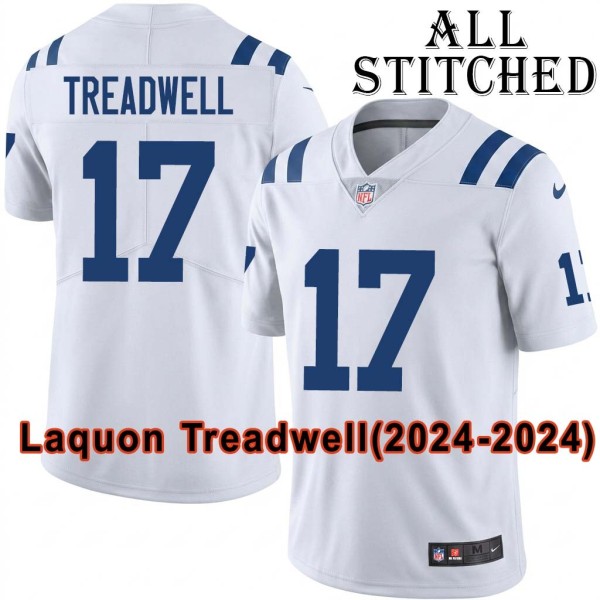 White Embroidered Laquon Treadwell Indianapolis Colts #17 Stitched Jersey