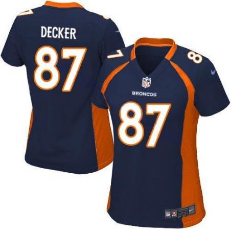 DECKER Denver #87 Womens Football Jersey - Eric Decker Womens Football Jersey (Blue)_Free Shipping