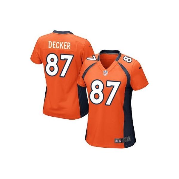 DECKER Denver #87 Womens Football Jersey - Eric Decker Womens Football Jersey (Orange)_Free Shipping