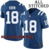Blue Home Embroidered Dick Horn Indianapolis Colts #18 Stitched Jersey