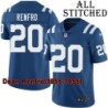 Blue Home Embroidered Dean Renfro Indianapolis Colts #20 Stitched Jersey
