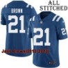 Blue Home Embroidered Jalil Brown Indianapolis Colts #21 Stitched Jersey