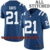 Blue Home Embroidered Vontae Davis Indianapolis Colts #21 Stitched Jersey