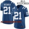 Blue Home Embroidered Art DeCarlo Indianapolis Colts #21 Stitched Jersey