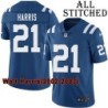 Blue Home Embroidered Walt Harris Indianapolis Colts #21 Stitched Jersey