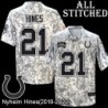 Camo Embroidered Nyheim Hines Indianapolis Colts #21 Stitched Jersey