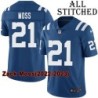 Blue Home Embroidered Zack Moss Indianapolis Colts #21 Stitched Jersey
