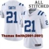 White Embroidered Thomas Smith Indianapolis Colts #21 Stitched Jersey