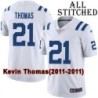 White Embroidered Kevin Thomas Indianapolis Colts #21 Stitched Jersey