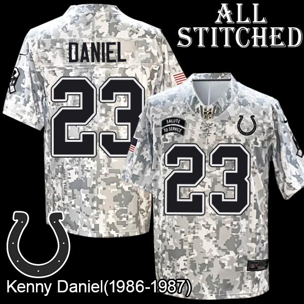 Camo Embroidered Kenny Daniel Indianapolis Colts #23 Stitched Jersey