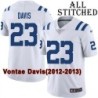 White Embroidered Vontae Davis Indianapolis Colts #23 Stitched Jersey