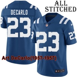 Blue Home Embroidered Art DeCarlo Indianapolis Colts #23 Stitched Jersey