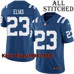 Blue Home Embroidered Keith Elias Indianapolis Colts #23 Stitched Jersey