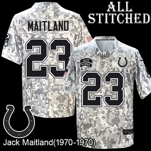 Camo Embroidered Jack Maitland Indianapolis Colts #23 Stitched Jersey