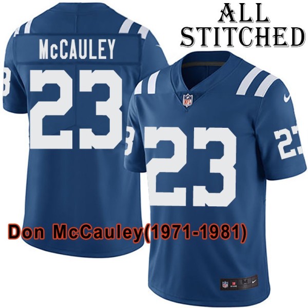 Blue Home Embroidered Don McCauley Indianapolis Colts #23 Stitched Jersey