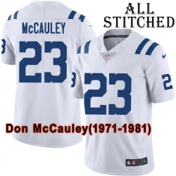 White Embroidered Don McCauley Indianapolis Colts #23 Stitched Jersey