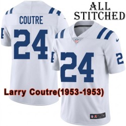 White Embroidered Larry Coutre Indianapolis Colts #24 Stitched Jersey
