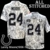 Camo Embroidered Lenny Moore Indianapolis Colts #24 Stitched Jersey