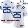White Embroidered Jack Call Indianapolis Colts #25 Stitched Jersey