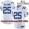 White Embroidered Cornell Holloway Indianapolis Colts #25 Stitched Jersey