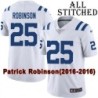 White Embroidered Patrick Robinson Indianapolis Colts #25 Stitched Jersey
