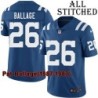 Blue Home Embroidered Pat Ballage Indianapolis Colts #26 Stitched Jersey