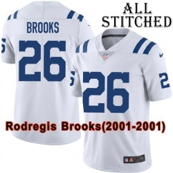 White Embroidered Rodregis Brooks Indianapolis Colts #26 Stitched Jersey