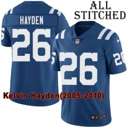 Blue Home Embroidered Kelvin Hayden Indianapolis Colts #26 Stitched Jersey