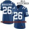 Blue Home Embroidered Ed Mioduszewski Indianapolis Colts #26 Stitched Jersey