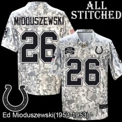 Camo Embroidered Ed Mioduszewski Indianapolis Colts #26 Stitched Jersey